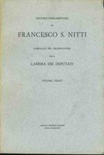 Discorsi parlamentari di Francesco S. Nitti. Volume terzo