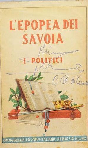 Serie "L'epopea dei Savoia": i politici. N. 4 - Anonimo - copertina