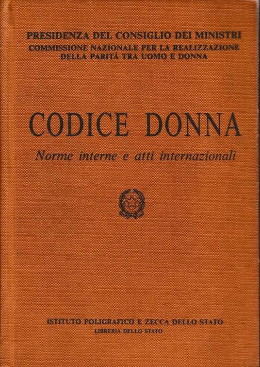 Codice Donna. Norme interne e atti internazionali - copertina