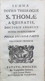 Summa totius Theologiae S. Thomae Aquinatis. Vol. II, primae secundae partis