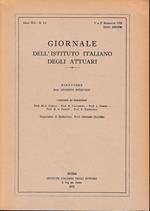 Giornale dell'Istituto Italiano degli Attuari. Anno XLI - n. 1-2, 1°e 2° semestre 1978