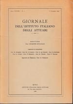 Giornale dell'Istituto Italiano degli Attuari. Anno XXVIII - n. 1, 1° semestre 1965