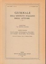 Giornale dell'Istituto Italiano degli Attuari. Anno XXXV - n. 1-2, 1°e 2° semestre 1972