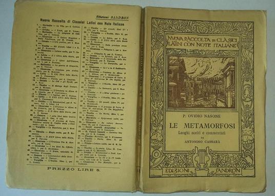 Le metamorfosi. Luoghi scelti e commentati - P. Nasone Ovidio - copertina