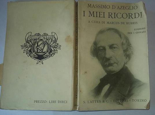 I miei ricordi - Massimo D'Azeglio - copertina