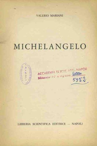 Michelangelo - Valerio Mariani - copertina