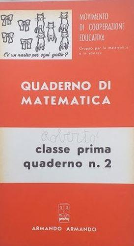 Quaderno di matematica. Classe prima quaderno n. 2 - copertina