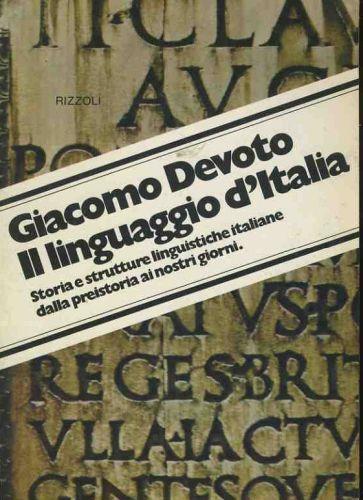 Il linguaggio d'Italia - Giacomo Devoto - copertina