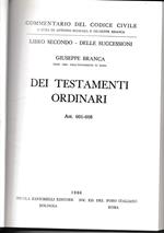 Libro secondo - Delle successioni. Dei testamenti ordinari. Art, 601-608