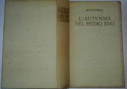 L' autunno del Medio Evo - Johan Huizinga - copertina