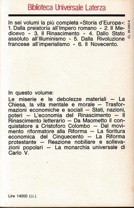 Storia d'Europa. Il Rinascimento, volume 3° - Georges Livet - 2