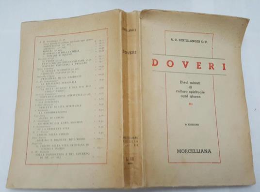 Doveri III - A. D. Sertillangeso P. - copertina