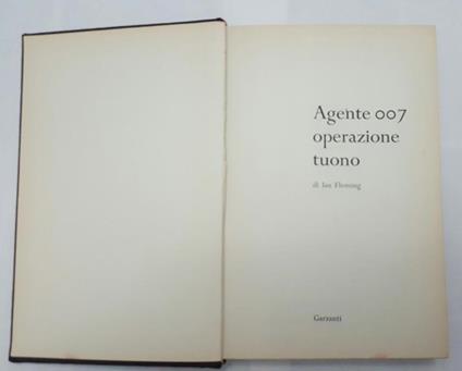 Agente 007 operazione tuono - Ian Fleming - copertina