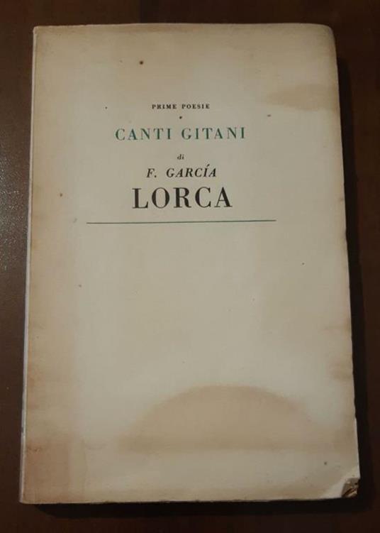 Canti Gitani e Prime poesie - Federico García Lorca - copertina