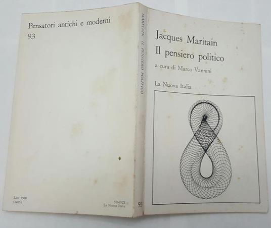Il pensiero politico - Jacques Maritain - copertina