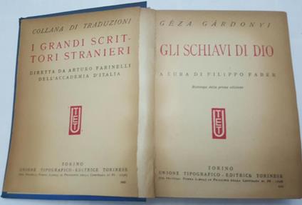Gli schiavi di Dio - Geza Gardonyi - copertina