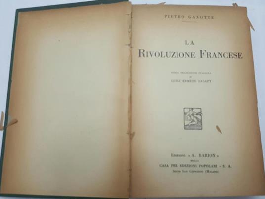 La rivoluzione francese - Pierre Gaxotte - copertina