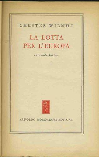 La lotta per l'Europa - Chester Wilmot - copertina
