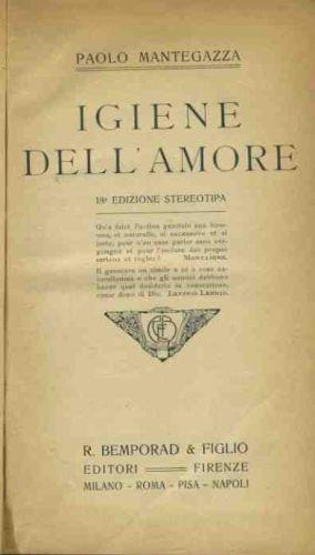 Igiene dell'amore - Paolo Mantegazza - copertina