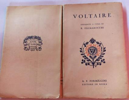 Voltaire. Aneddoti - copertina