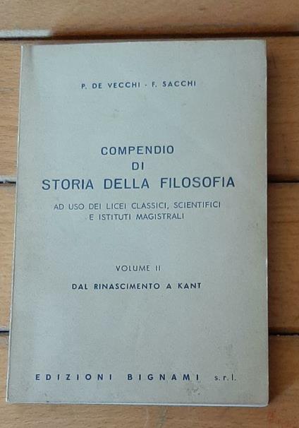 Compendio di storia della filosofia - copertina