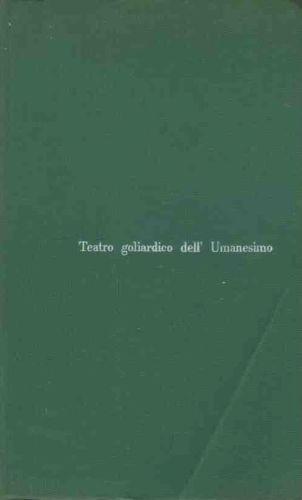 Teatro goliardico dell'Umanesimo - Vito Pandolfi - copertina