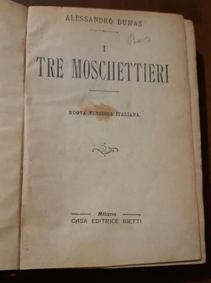 Tre moschettieri - Alexandre Dumas - copertina