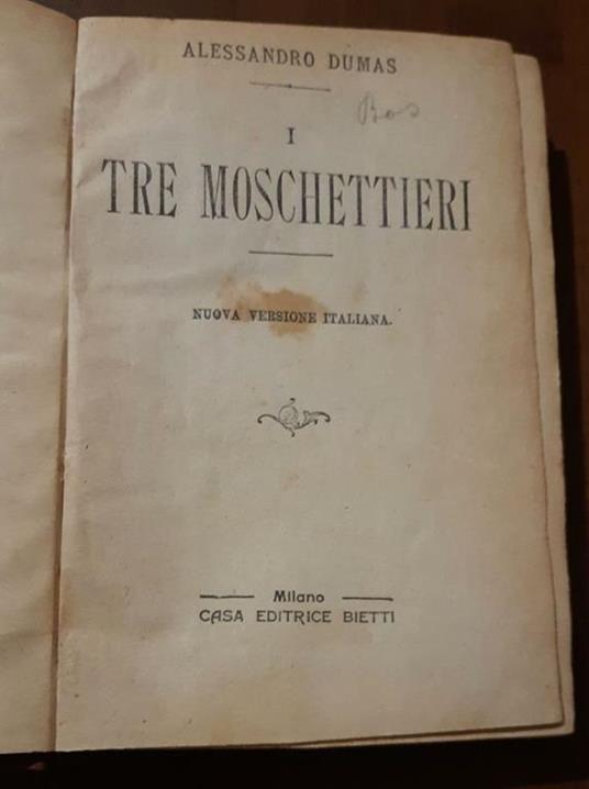 Tre moschettieri - Alexandre Dumas - copertina