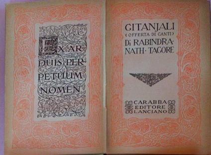 Gitanjali Offerta di canti - Rabindranath Tagore - copertina