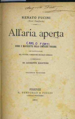 All'aria aperta. Scene e macchiette della campagna toscana - Giuseppe Rigutini - copertina