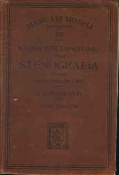 Guida per lo studio della stenografia - A. D. Nicoletti - copertina
