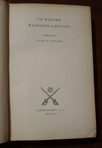 Le bionde muoiono giovani - Bill Peters - copertina