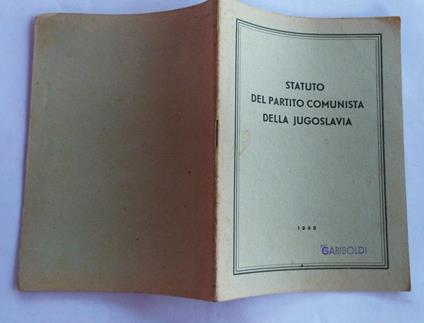 Lo statuto del partito comunista della Jugoslavia - copertina