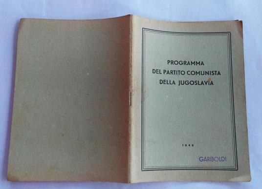 Programma del partito comunista della Jugoslavia - copertina
