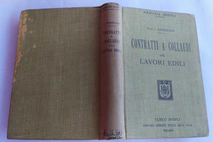 Contratti e collaudi dei lavoro edili - Isidoro Andreani - copertina