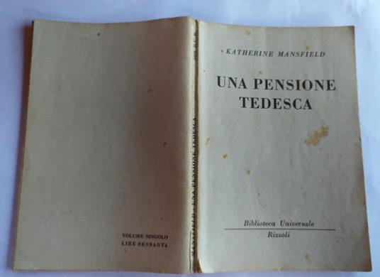 Una pensione tedesca - Katherine Mansfield - copertina