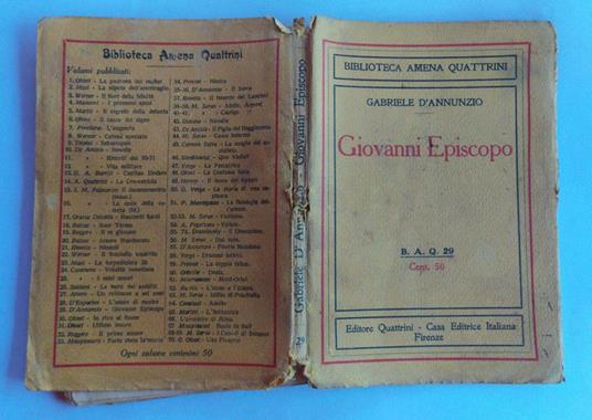 Giovanni Episcopo - Gabriele D'Annunzio - copertina