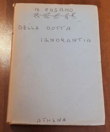 Della dotta ignoranza - Niccolò Cusano - copertina