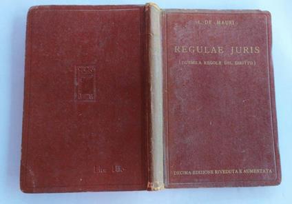 Regulae juris - Luigi De Mauri - copertina