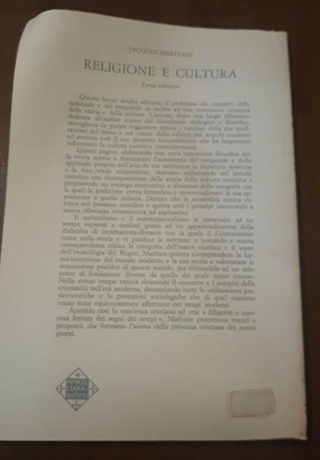 Religione e cultura - Jacques Maritain - 2