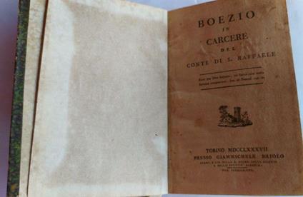 Boezio in carcere del conte di San Raffaele - copertina