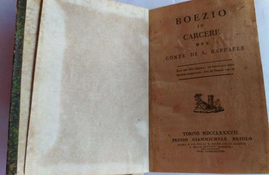 Boezio in carcere del conte di San Raffaele - copertina