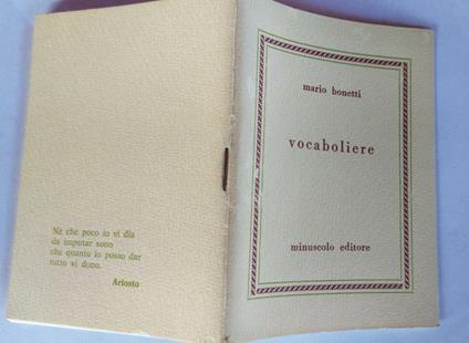 Vocaboliere - Mario Bonetti - copertina