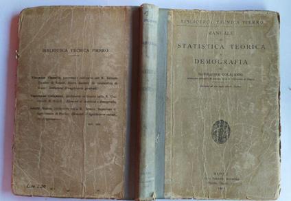 Manuale di statistica teorica e demografia - Napoleone Colajanni - copertina