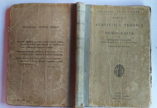 Manuale di statistica teorica e demografia - Napoleone Colajanni - copertina