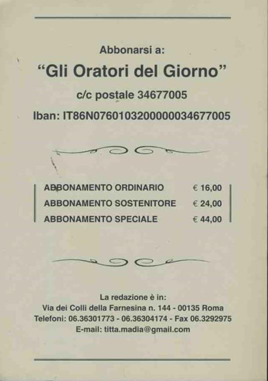 Gli oratori del giorno. La legge è uguale per tutti. Relazione di uno zoologo alieno di ritorno dalla terra. Anno LXXXVI. N. 5 - Titta Madia - 2