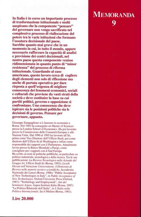 Pensare per governare. Storia e ruolo dei think tanks americani - Giuseppe Zampaglione - 2