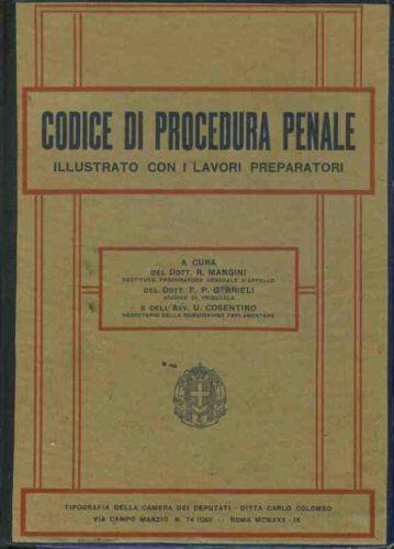 Codice di procedura penale illustrato con i lavori preparatori - Rosa Mangini - copertina