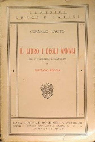 Il libro I degli Annali - P. Cornelio Tacito - copertina
