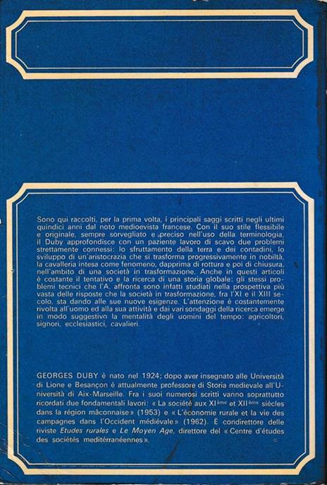 Terra e nobiltà nel medio evo - Georges Duby - 2